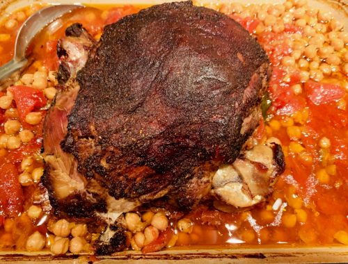 Slow-Roasted Moroccan Lamb with Brothy Chickpeas – Recipe!