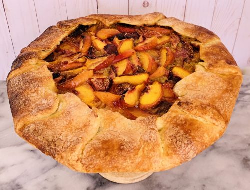 Rustic Fig & Peach Tart with Pistachio Frangipane – Recipe!