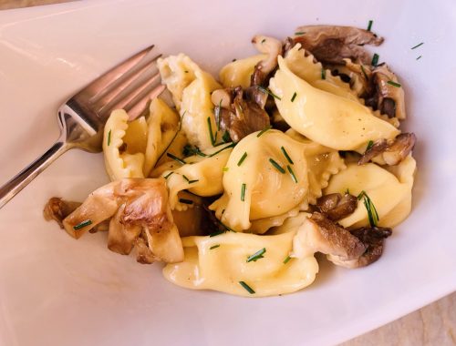 Sweet Corn Agnolotti with Brown Butter Mushroom Sauce – Recipe & Video!