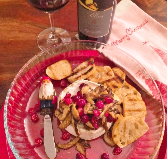 Warm Truffle Brie with Sautéed Mushrooms and Cranberries – Recipe! Image 1