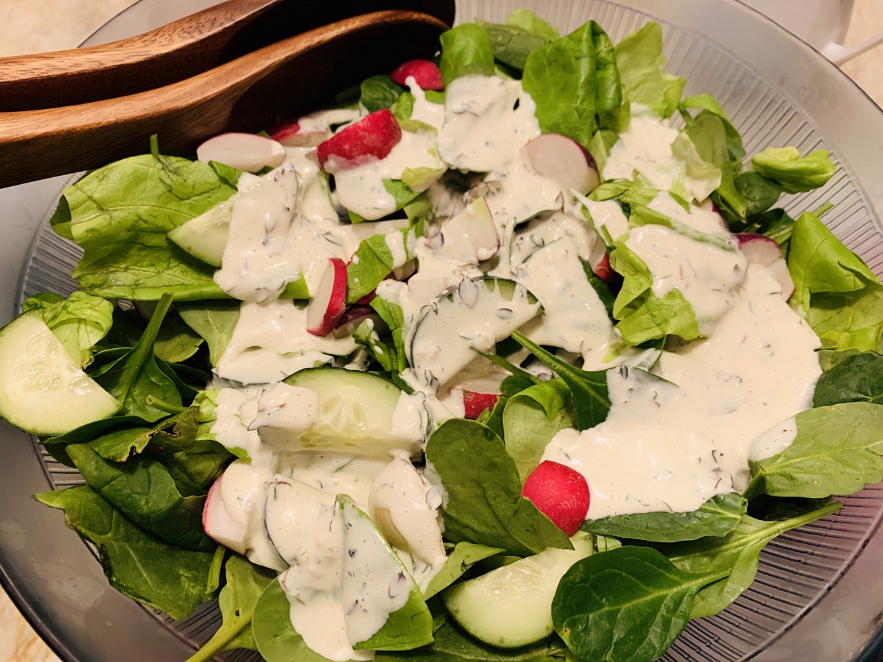 Cucumber & Radish Salad with Creamy Buttermilk Dressing – Recipe! Image 2