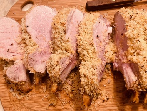 Marinated Pork Rib Roast with Mustardy-Crumb Crust – Recipe!