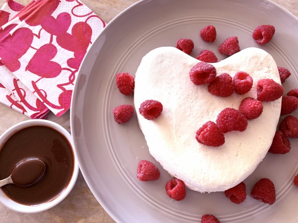 Coeur a la Creme with Raspberries & Chocolate Sauce Recipe! Live