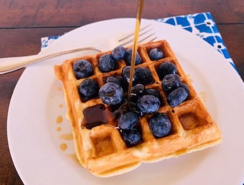 Sourdough Waffles with Blueberries – Recipe!