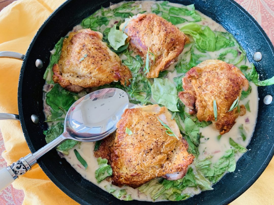 Spring Skillet Chicken with Tarragon & Butter Lettuce – Recipe! Image 1