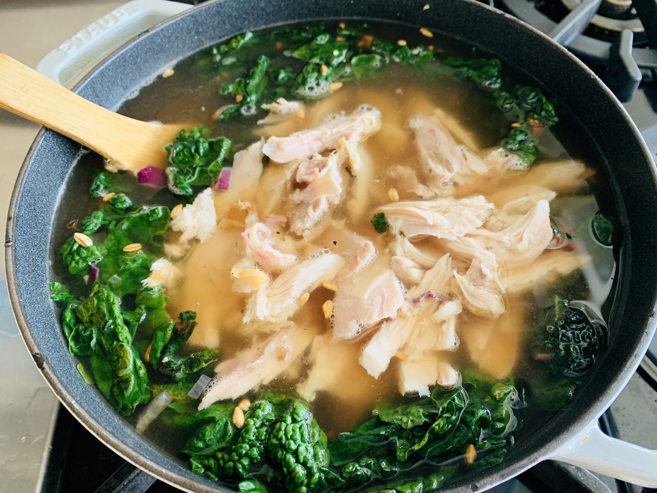 Tuscan Chicken, Farro & Kale Soup – Recipe! Image 4