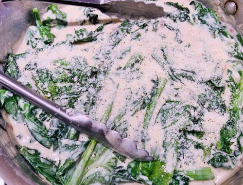 “Lightened Up” Creamed Spinach – Recipe!