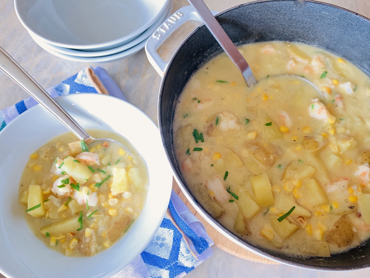 DairyFree Sweet Corn & Shrimp Chowder Recipe! Live. Love. Laugh. Food.
