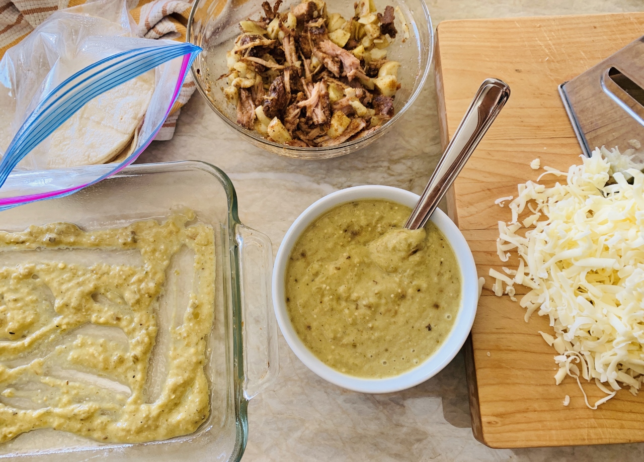 Pork & Potato Enchiladas Verdes – Recipe! Image 4
