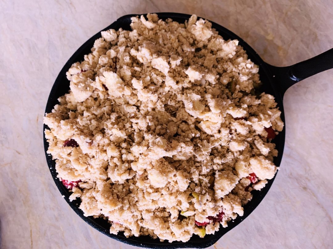 Strawberry Rhubarb Crisp on the Grill Recipe! Live. Love. Laugh. Food.