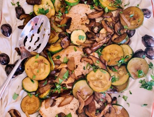 Chicken Paillard with Zucchini and Mushrooms – Recipe!