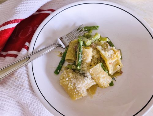 Pancetta & Asparagus Carbonara – Recipe!