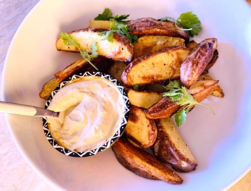 Roasted New Potato Wedges with Smoky Aioli – Recipe!