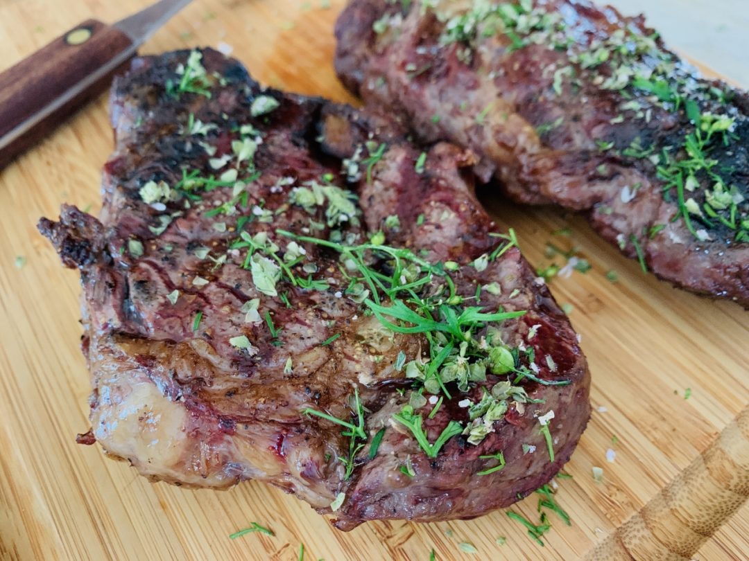 Grilled Ribeye Steaks with Flowering Herbs – Recipe! Image 1