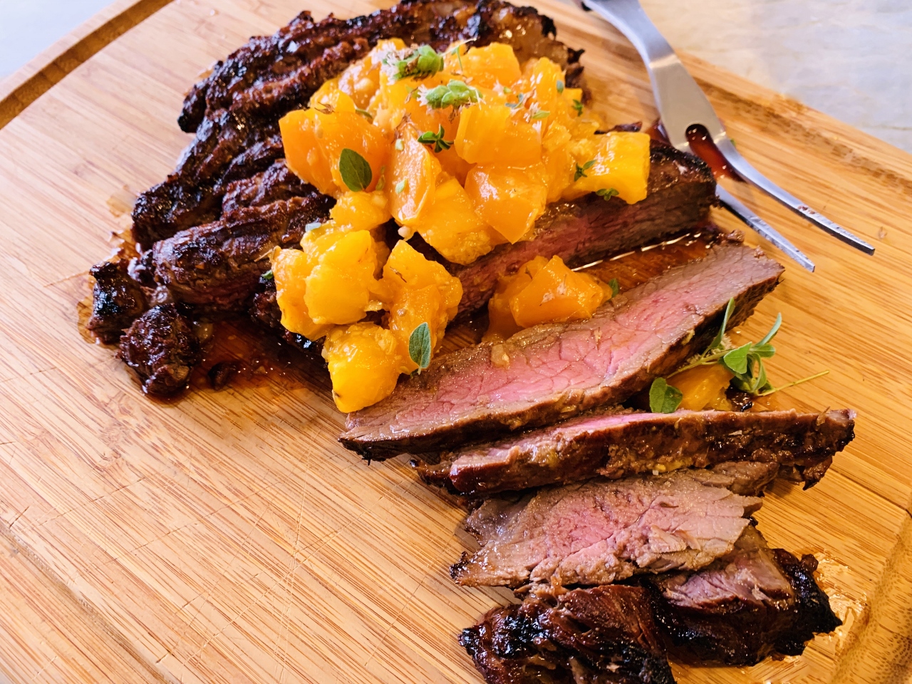 Grilled Teriyaki Rib Eye with Ginger Tomatoes Recipe! Live. Love