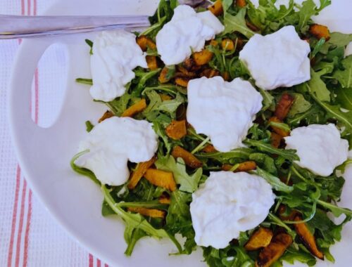 Roasted Butternut Squash and Arugula Salad with Burrata – Recipe!
