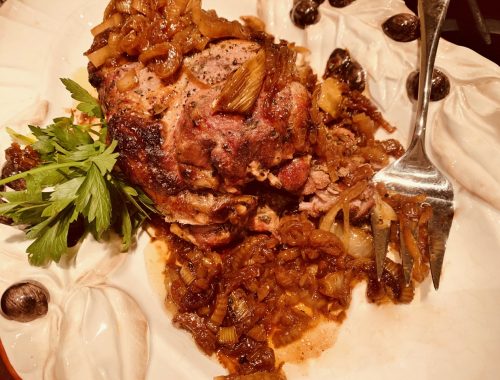 Slow-Roasted Marinated Pork Shoulder with Onions & Fennel – Recipe!