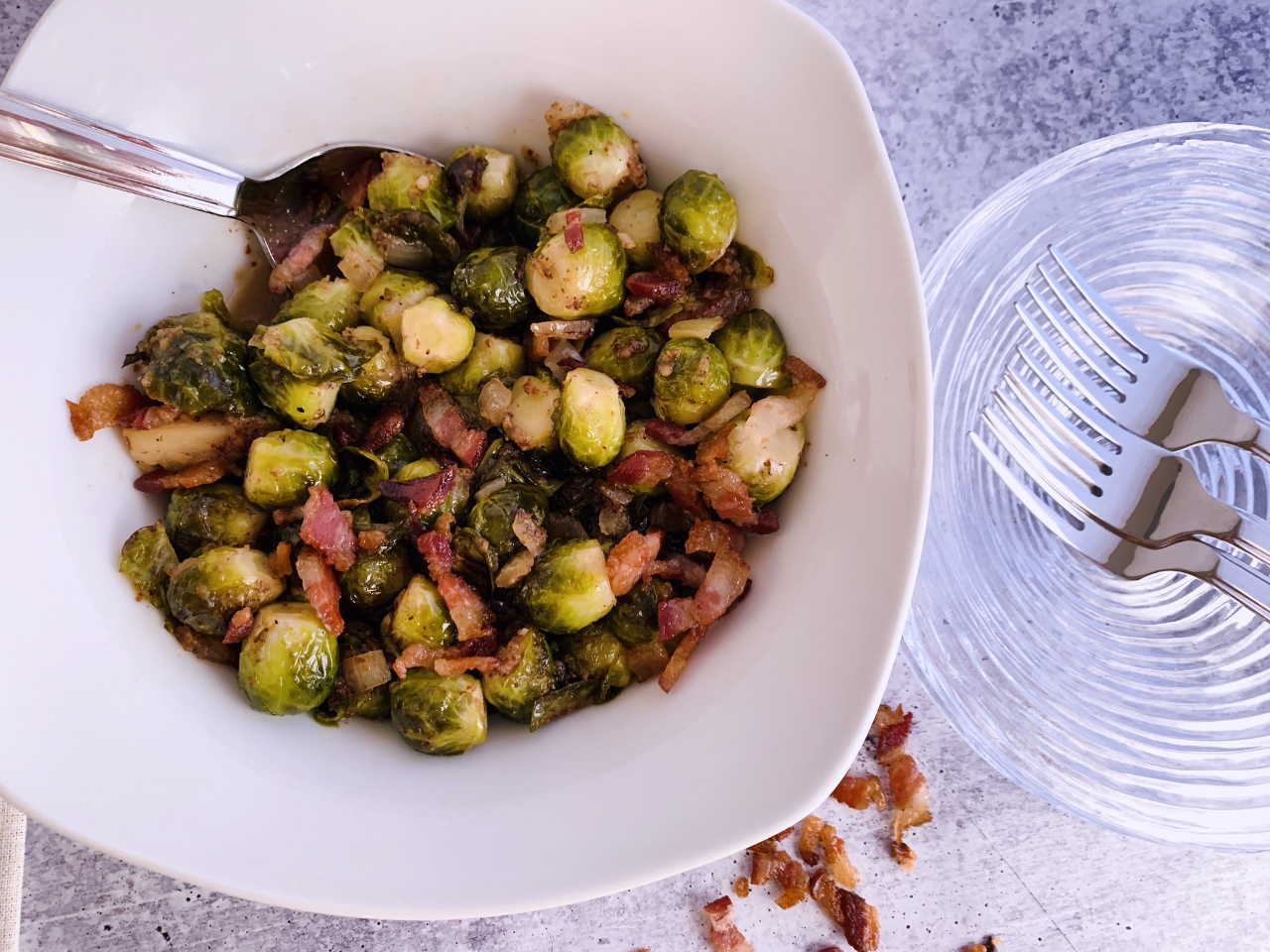 Maple-Mustard Glazed Brussels Sprouts with Bacon – Recipe! Image 2