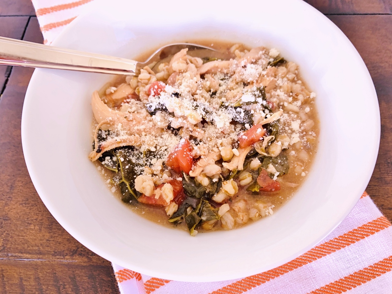 Tuscan Chicken, Farro & Kale Soup – Recipe! Image 2