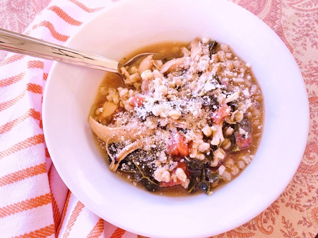 Tuscan Chicken, Farro & Kale Soup – Recipe! Image 1