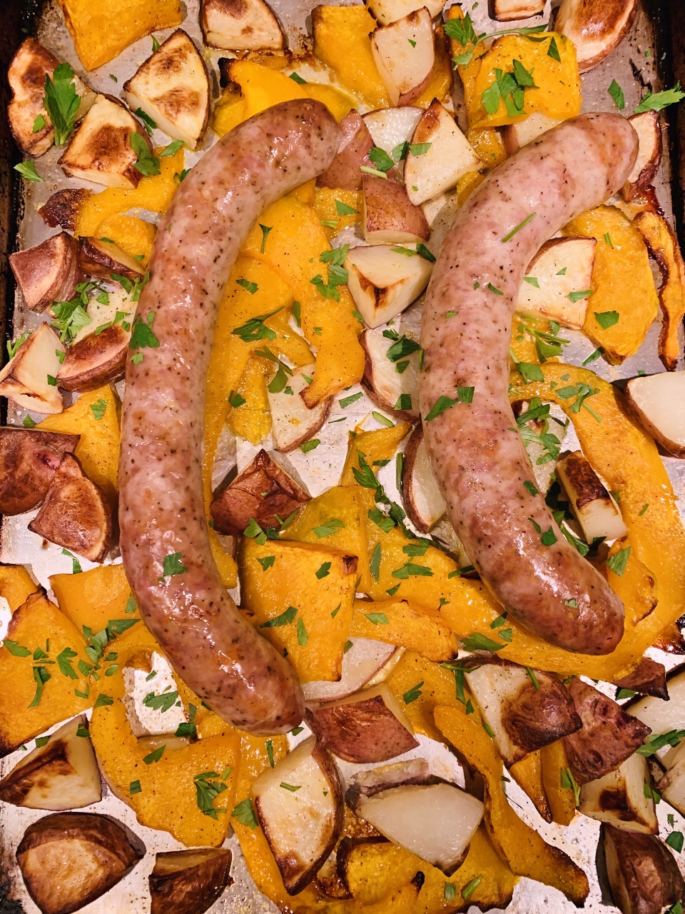 Sheet Pan Kielbasa, Kabocha and Potato Dinner – Recipe! Image 2
