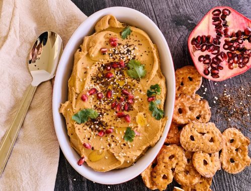 Sweet & Savory Pomegranate Hummus – Recipe!