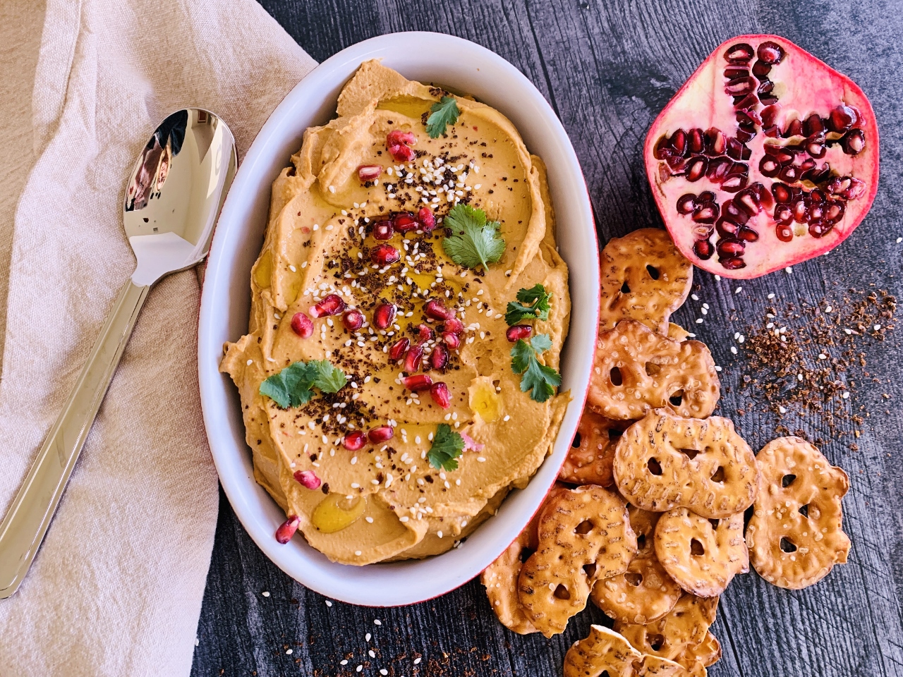 Sweet & Savory Pomegranate Hummus – Recipe! Image 4