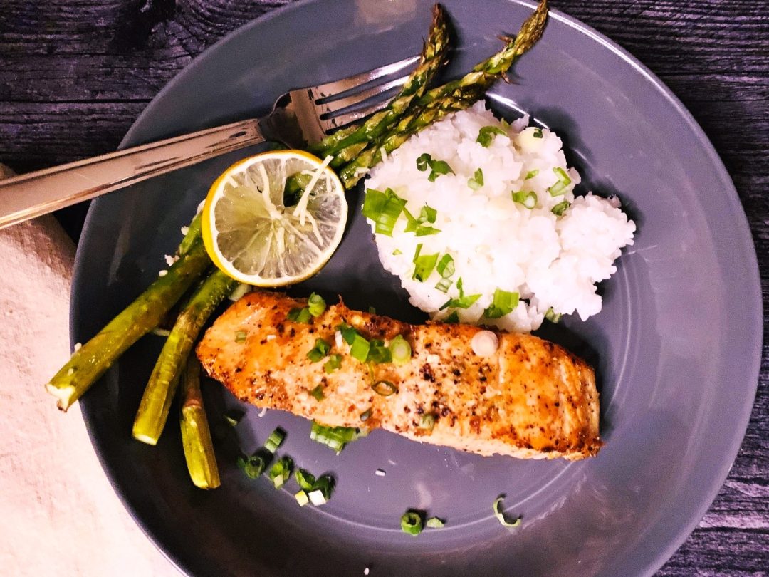 Salt and Pepper Salmon with Lemon Asparagus – Recipe! Image 1
