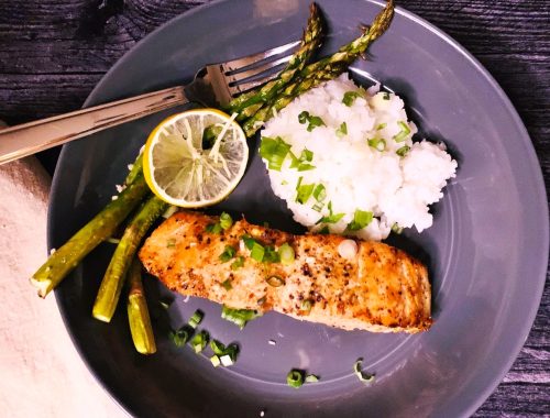 Salt and Pepper Salmon with Lemon Asparagus – Recipe!