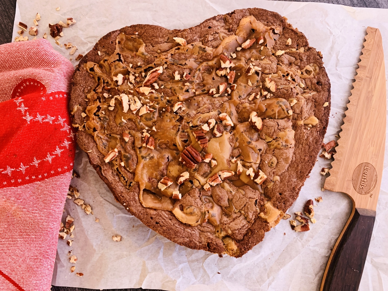 Pecan Praline Heart-Shaped Brownie – Recipe! Image 2
