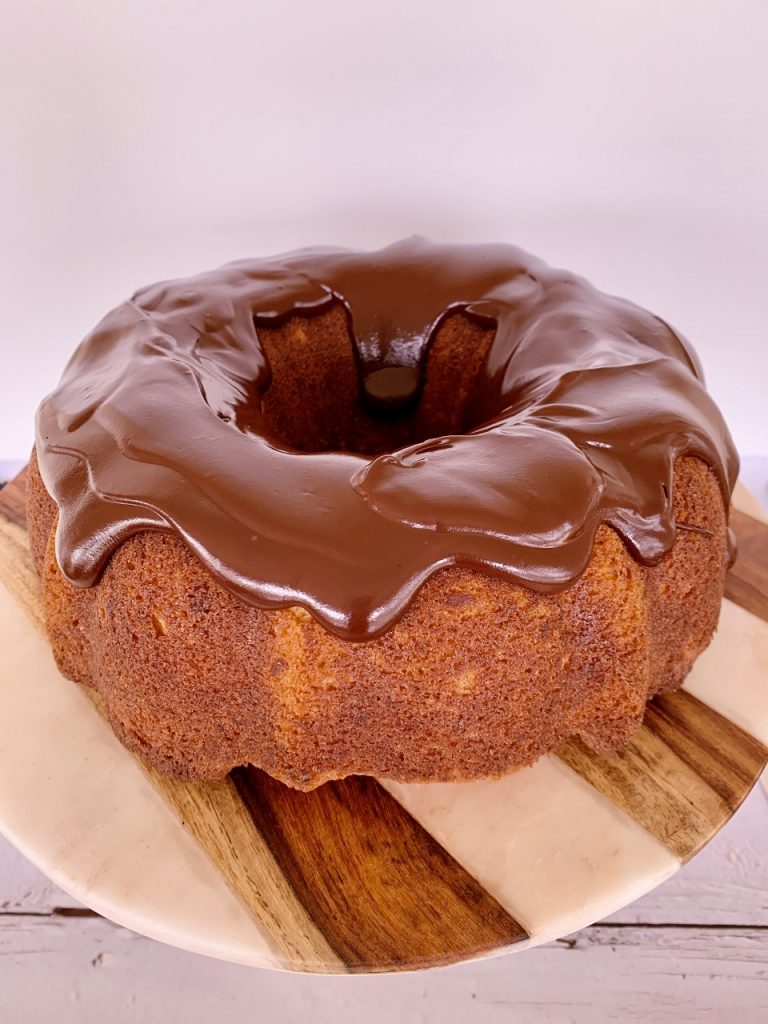 Toasted Coconut Bundt Cake with Chocolate Fudge Glaze Recipe! Live