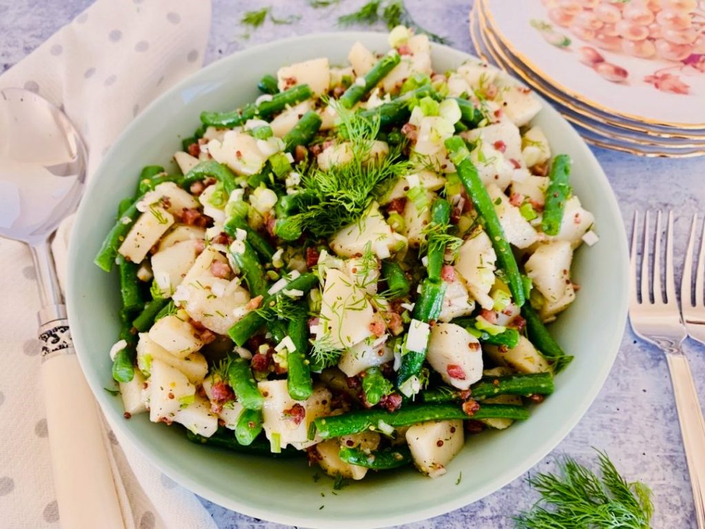 Green Bean Potato Salad with Pancetta Vinaigrette Recipe! Live. Love. Laugh. Food.