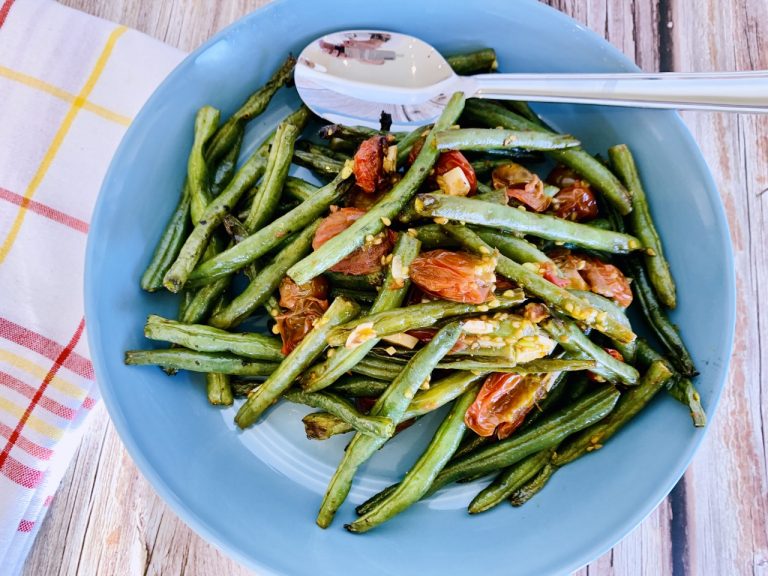 Grilled Garlicky Green Beans & Tomatoes Recipe! Live. Love. Laugh