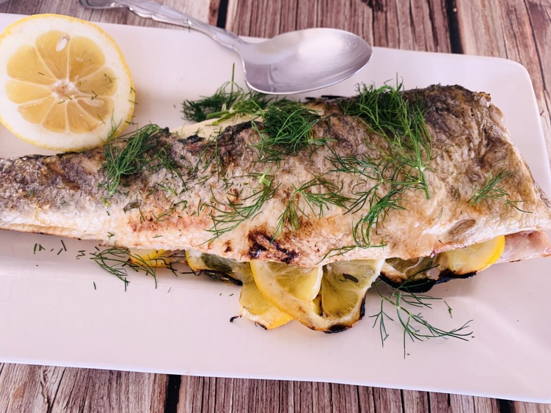 Grilled Whole Branzino with Dill Butter – Recipe! - Live. Love. Laugh ...