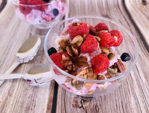 Raspberry Swirled Yogurt Parfaits – Recipe!