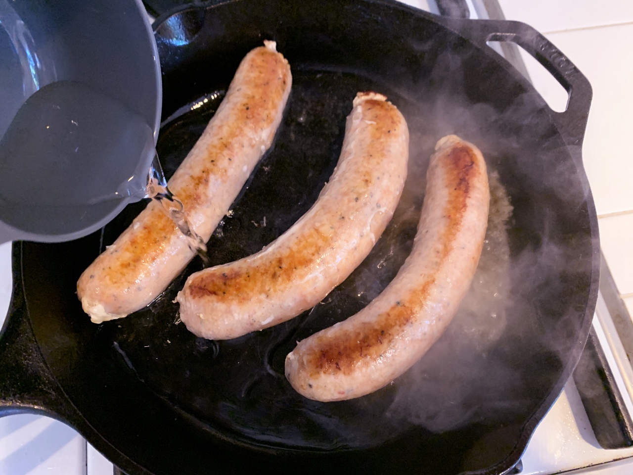 Skillet Chicken Sausages, Onions, Zucchini & Basil – Recipe! Image 3