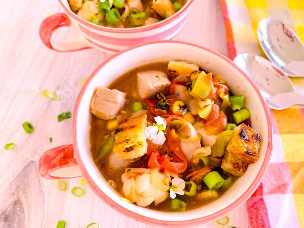 Chunky Summer Vegetable and Seafood Chowder with Sourdough Croutons – Recipe! Image 2