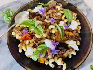 Slow Roasted Pork and Peppers Cavatappi with Ricotta & Basil - Recipe ...
