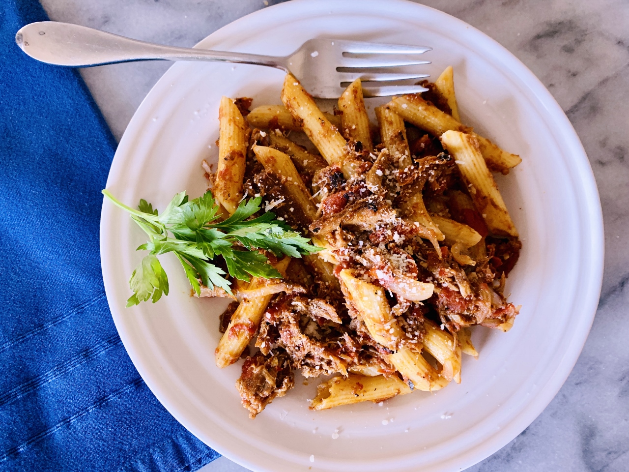 Leftover Shredded Pork Penne in Calabrian Chile Tomato Sauce – Recipe! Image 6