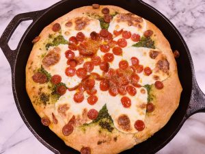 Deep Dish Skillet Pizza with Pesto Arugula and Pepperoni 005 (1280×960) Image 1