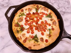 Deep Dish Skillet Pizza with Pesto Arugula and Pepperoni 007 (1280×960) Image 1