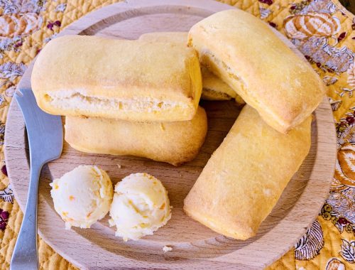 Sweet Potato Freezer Biscuits with Orange Honey Butter – Recipe!