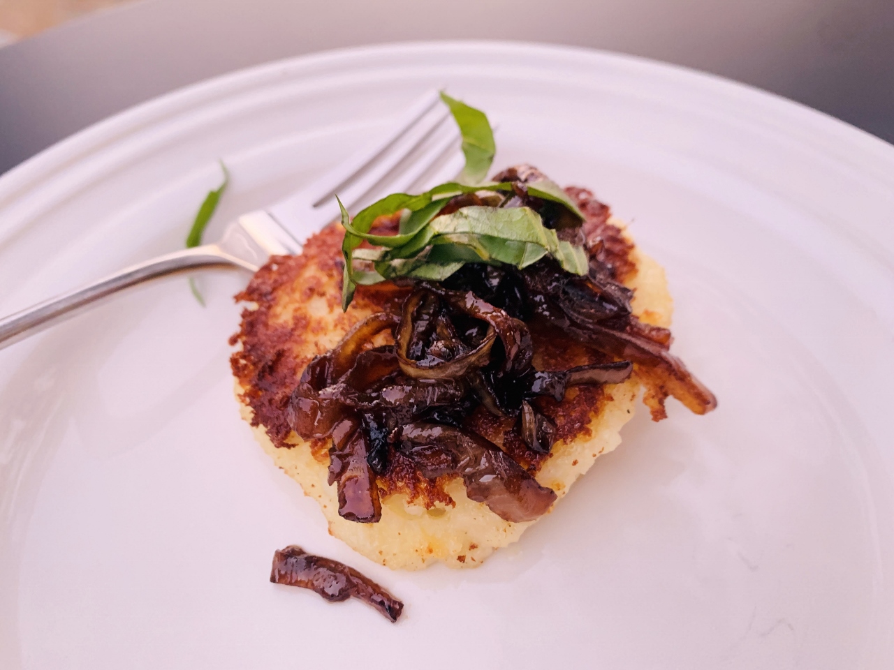 Potato Pancakes with Balsamic Onions and Basil – Recipe! Image 5