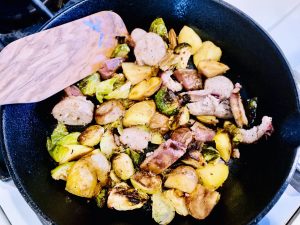 Potato, Sausage and Brussels Sprout Hash with Eggs 002 (1280×960) Image 1