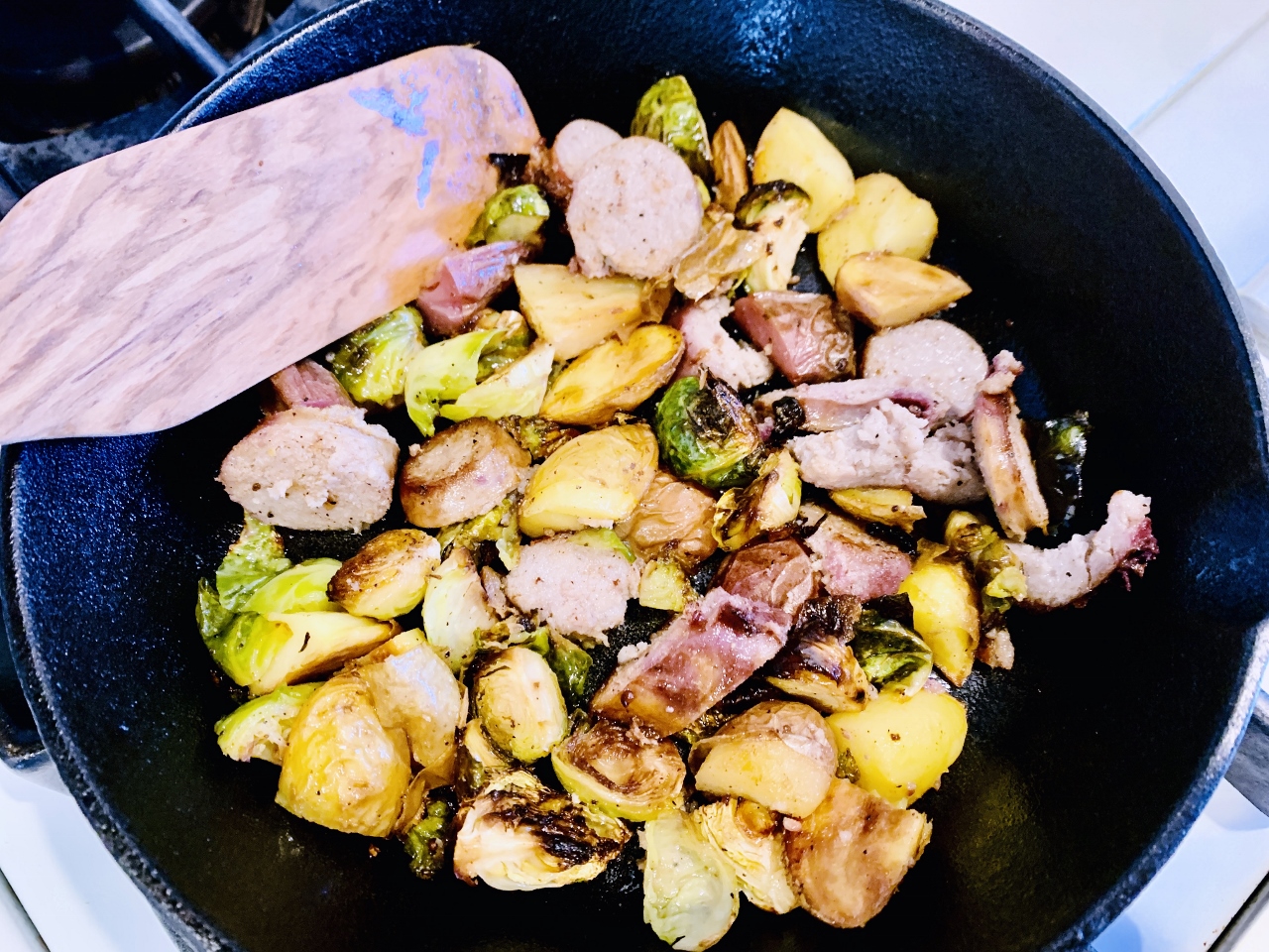 Potato, Sausage, and Brussels Sprout Hash & Eggs – Recipe! Image 3