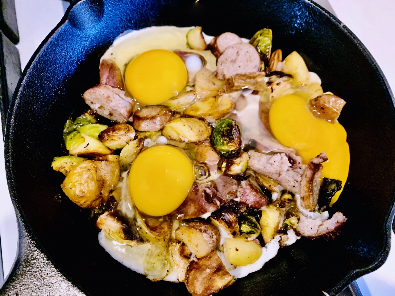 Potato, Sausage, and Brussels Sprout Hash & Eggs – Recipe! Image 4