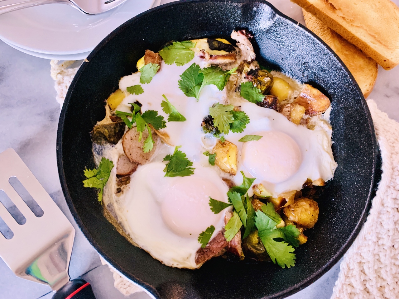 Potato, Sausage, and Brussels Sprout Hash & Eggs – Recipe! Image 2