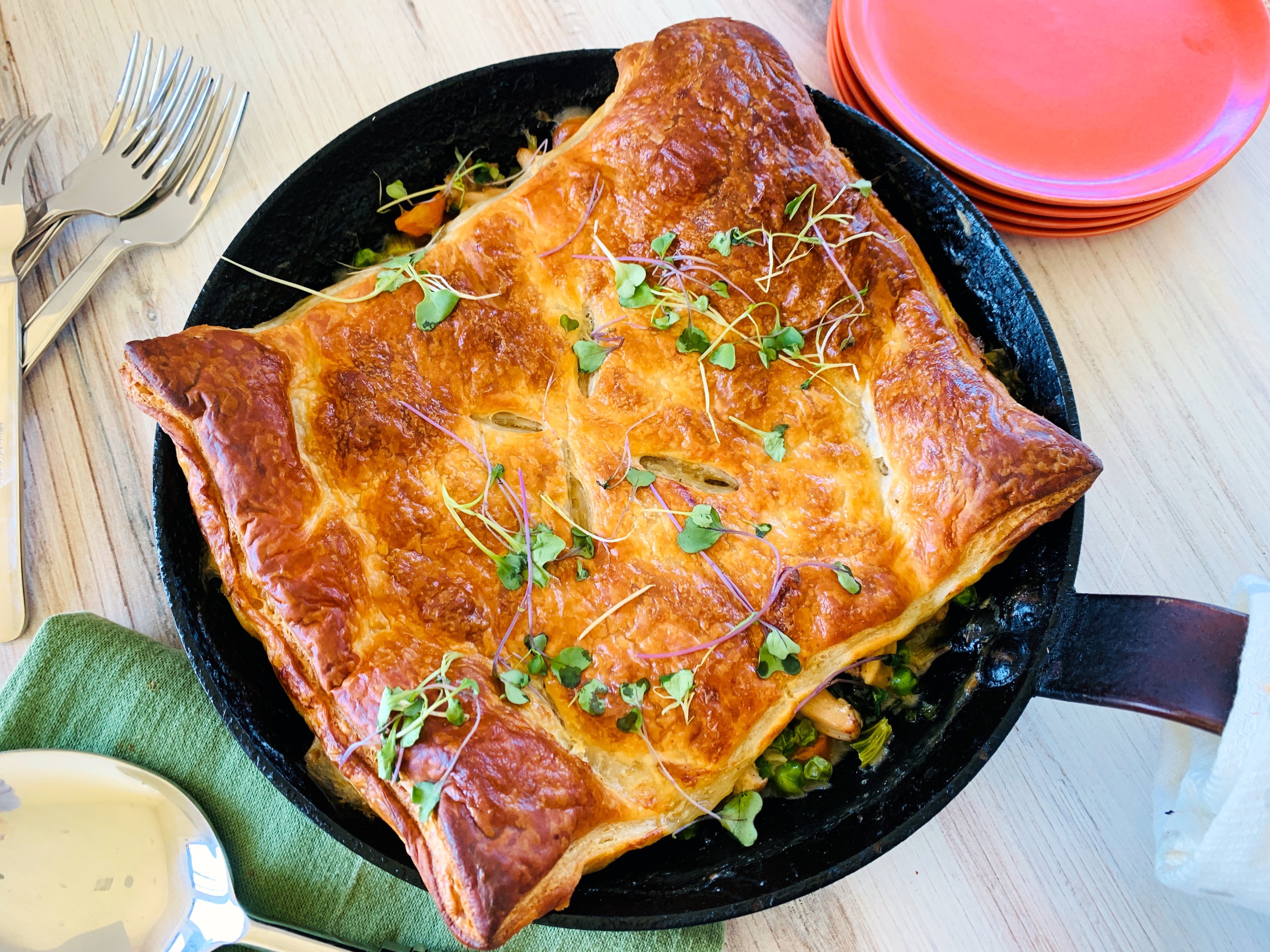 Chicken and Spinach Skillet Pot Pie – Recipe! Image 4