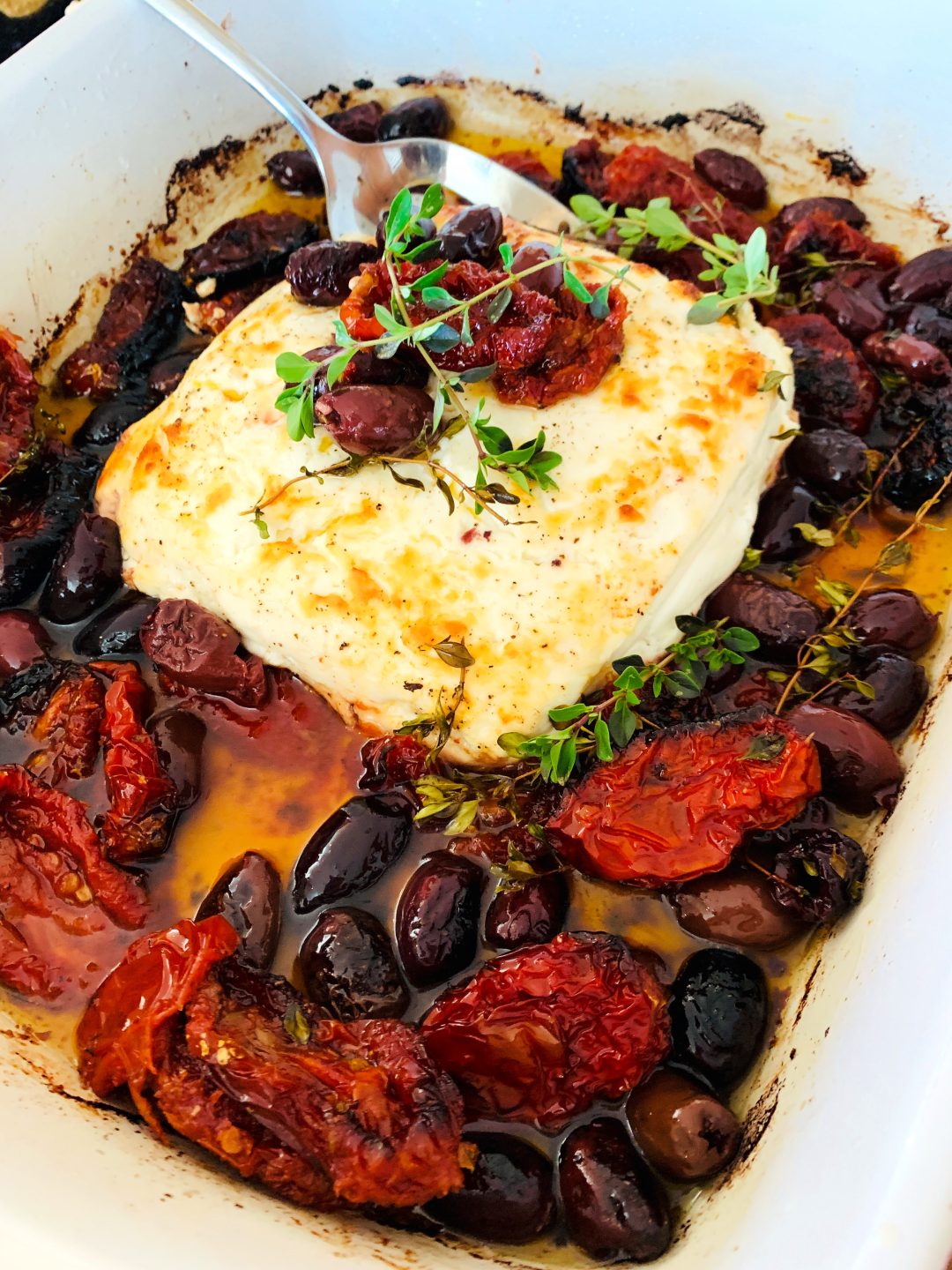 Baked Feta with Sundried Tomatoes and Kalamata Olives – Recipe! Image 1