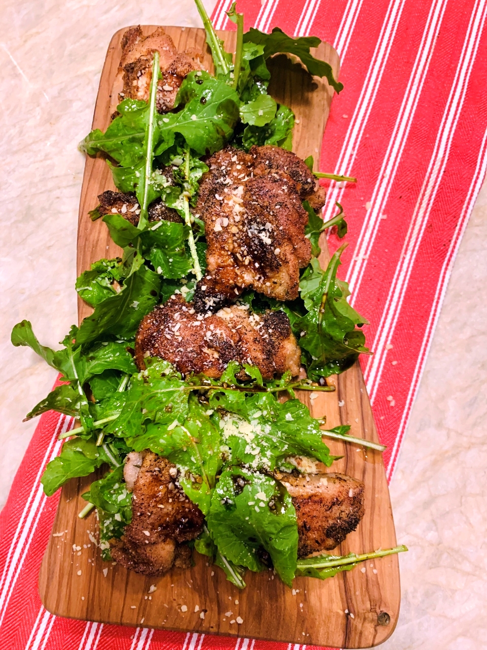 Crispy Chicken with Arugula, Parmesan, and Balsamic – Recipe! Image 1